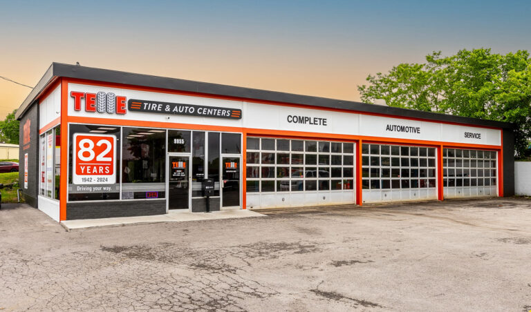 The exterior of the Telle Tire & Auto Centers location in Raytown in Kansas City, Missouri.
